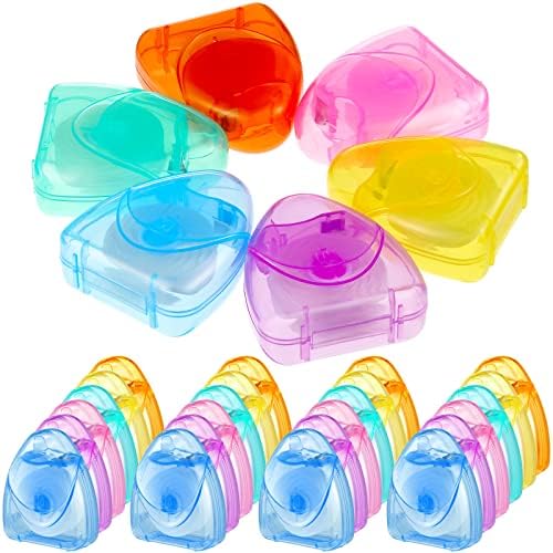 24 Boxes Dental Floss Bulk Travel Floss Mini Dental Floss Mint Waxed Dental Floss for Adults, Each 164 ft/ 50 Meters