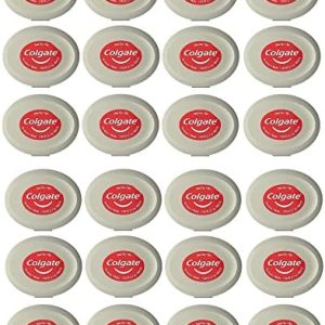 Colgate Total Dental Floss, Mint Flavor, Small Travel Size 3 Yards (2.7 Meters) - Pack of 24