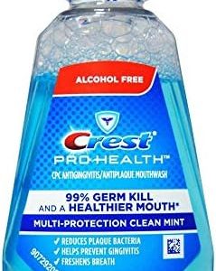 Crest Pro-Health Mouthwash, Alcohol Free, Multi-Protection Clean Mint 1.22 oz (Pack of 4)