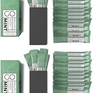 GO Travel Size Mouthwash Packets – Individual Mini Mouthwash for Fresh Breath - TSA Compliant - Smart Packet Design to Reduce Travel Bottle Waste - Liquid Mint Flavored Portable Travel Mouthwash Bulk